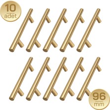 Badem10 96MM Alteta (10 Adet) Soft Altın Metal Mobilya Mutfak Dolap Çekmece Dolabı Kulbu Kulpu Kulpları