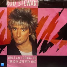 Plakantik Rod Stewart - What Am I Gonna Do / Dancin' Alone 7" Vinyl Single (Uk Press, 1983)