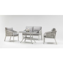 Gardemo Vizyon Bahçe Mobilyası 2+1+1+Orta Sehpa Rattan Bahçe Takımı Teras Bahçe Balkon Mobilyası