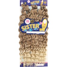 İlk El Grup Sister Afro Dalgası Saç - Küllü Kumral / Platin Ombreli 12-613
