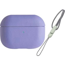 İlk El Grup  Airpods 3 (3.nesil) 405 Deri Kılıf - Lila