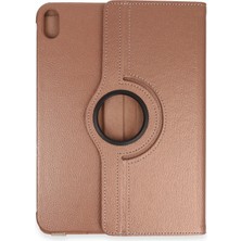 İlk El Grup  iPad 2022 10.9 (10.nesil) Kılıf 360 Tablet Deri Kılıf - Rose Gold