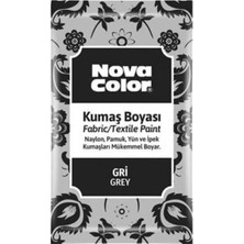 Nova Color Toz Kumaş Boyası Gri - 2 Adet ve 1 Adet Sabitleyici