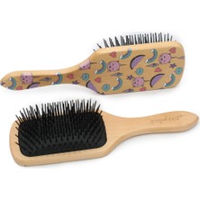 İlk El Grup Ahşap, Topuzsuz ve Baskılı Saç Açma Fırçası - JT8586-09