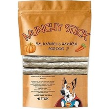 SHC4200 Doğal Balkabaklı Havuçlu Köpek Ödül Maması, Köpek Çiğneme Çubuğu 40 Adet Maxi Paket