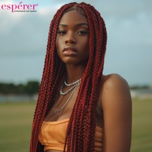 İlk El Grup Sentetik Örgülük Saç Esperer 100 Gr. - Koyu Kızıl