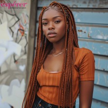 İlk El Grup Sentetik Örgülük Saç Esperer 100 Gr. - Kızıl Bakır