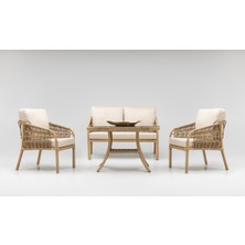 Gardemo Vizyon Bahçe Mobilyası 2+1+1+Orta Sehpa Rattan Bahçe Takımı Teras Bahçe Balkon Mobilyası