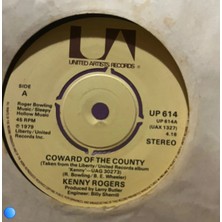 Plakantik Kenny Rogers - Coward Of The County / I Want To Make You Smile 7" Vinyl (Uk Press, 1979)