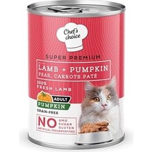 SHC4200 Chef's Choice Kuzu Etli ve Balkabağı Ezmeli Yetişkin Kedi Yaş Maması, 400 G x 12 Adet