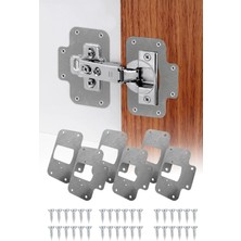 Omilife Menteşe Tamir Sacı Pratik Paslanmaz Dolap Tamir Onarım Kiti Kapak Menteşe Tamir Onarım Seti 6 Adet