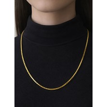 14 Ayar Altın Modern Pullu Zincir Modeli Kolye