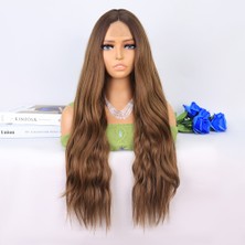 İlk El Grup Koyu Kumral Açık Kumral Ombreli Tül Peruk