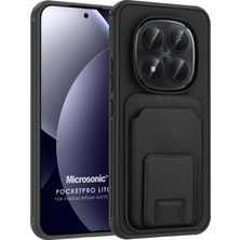 Microsonic Xiaomi Redmi Note 15 Pro Plus 5g Kılıf Pocketpro Litchi Siyah