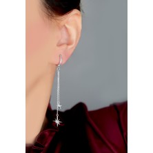 925 Ayar Gümüş Yıldız Figürlü Sallantılı Küpe