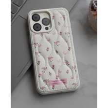 Kılıf House Iphone Uyumlu Kapitone Çiçek Desenli Kılıf