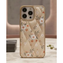 Kılıf House Iphone Uyumlu Kapitone Çiçek Desenli Kılıf