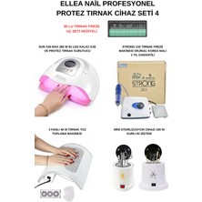 Ellea Nail Protez Tırnak Cihaz Seti Strong 210 & Tırnak Toz Toplama & X26 Max Uv 81 LED & Mini Sterilizatör