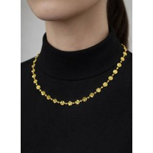 14 Ayar Altın Pullu Dorikalı Kolye