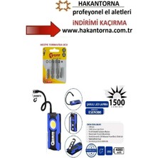 Ht-Arm Şarjlı LED Lamba Fener Işıldak Kampçı Tamirci Lambası 1500 Lümen ESEN380