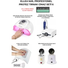 Ellea Nail Protez Tırnak Cihaz Seti Strong B135 & Tırnak Toz Toplama & X26 Max Uv 81 LED & Mini Sterilizatör