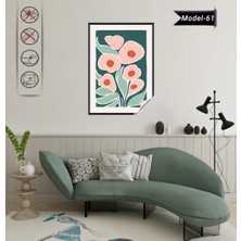 Akıllı Kağıt Statik Tutunma Özellikli Tablo - Poster Çiçek (Model- 61)
