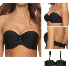 Clara Belvü Kadın Desteksiz Straplez Sütyen Ithal Lüks Lazer Kesim