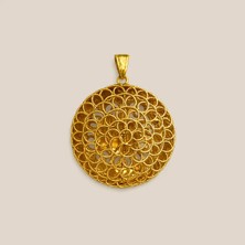 Altıntaş 22 Ayar Antik Sarmal Altın Kolye Ucu