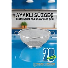 Die Grup Hsnet 28 cm Süzgeç - Makarna Süzgeci Pirinç Meyve Süzgeci 304 Paslanmaz Çelik  DIEGRP-3402