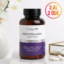 Collagen Forte Platinum Multi Collagen Complex, Hyalüronik Asit, Çinko, Selenyum, Vitamin C-E-D3 & Probiyotik, 90 Tablet