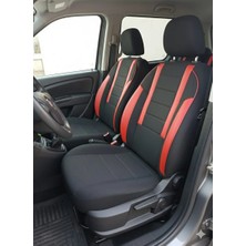 Mevas Favori Siyah K Serisi Fiat Doblo İle Uyumlu Tam Set Oto Koltuk Kılıfı Arka Koltuk 2+1