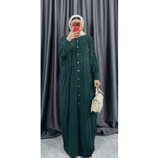 Yarasal Kol Taşlı Sandy Elbise