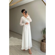 Dip Moda Kadın şifon maxi boy elbise DPNM001