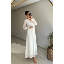 Dip Moda Kadın şifon maxi boy elbise DPNM001
