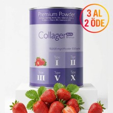 Collagen Forte Platinum Premium Powder (Toz) 5 Tip Kolajen 10.000 mg x 30 Şase, Orman Meyveli Aroma