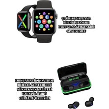 Die Grup Ucuz ve Kaliteli Kulaklıklı Saat Seti Bluetooth Bağlantılı Akıllı Saat ve Kulaklık Dıegrp-34