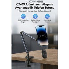 Jopree Ct-09 Alüminyum Alaşımlı Ayarlanabilir Telefon Tutucu Stand-Bluetooth Kumanda
