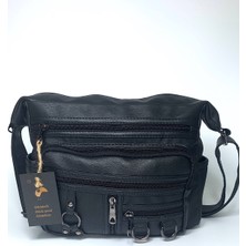 Dodo Butik Siyah Kadın Postacı Çantası Yıkama Deri Malzemeden Ergonomik Tasarım ile Şık Görünüm