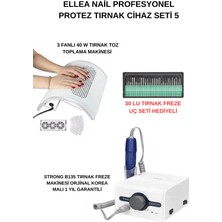 Strong Protez Tırnak Cihaz Seti B135 Freze Cihazı & 3 Fanlı Tırnak Toz Toplama Cihazı