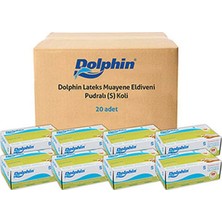 Dolphin Pudralı Lateks Muayene Eldiveni S Beden 100 Adet x 20 Paket - MDR - Koli