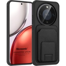 Microsonic Honor Magic 8 Lite Kılıf Pocketpro Litchi Siyah
