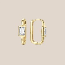 Altıntaş Beyaz Baget Altın Küpe