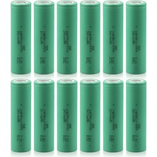 HDA 18650 3.6V 2400 Mah 12C Şarj Edilebilir Li-Ion Pil 12 Adet