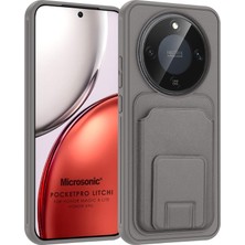 Microsonic Honor Magic 8 Lite Kılıf Pocketpro Litchi Gri