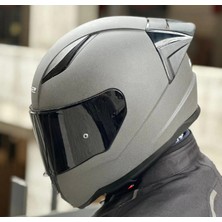 Ls2 Rapıd 2 Race Mat Concrete Siyah Camlı Kapalı Motosiklet Kaskı