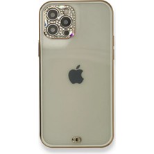 İlk El Grup  Iphone 12 Pro Kılıf Liva Taşlı Silikon - Beyaz