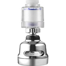 İlk El Grup Ieg™ Filtreli Krom 3 Fonksiyonlu  Oynar Musluk Başlığı - 360 Derece Dönebilen