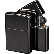 Eco Lounge Siyah Kutulu Metal Çakmak Benzinli Hediyelik Eşya