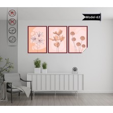 Akıllı Kağıt Statik Tutunma Özellikli Tablo - Poster Çiçek (Model- 63)