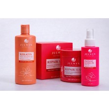 Julwen Instant Leave In Mask 150 ml -Keratin Treatment Sampuan 400 ml -Repair Mask 500 ml
